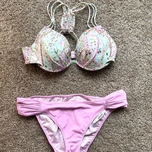 34 C, M | Pink and Light Purple Bikini from Victoria Secret